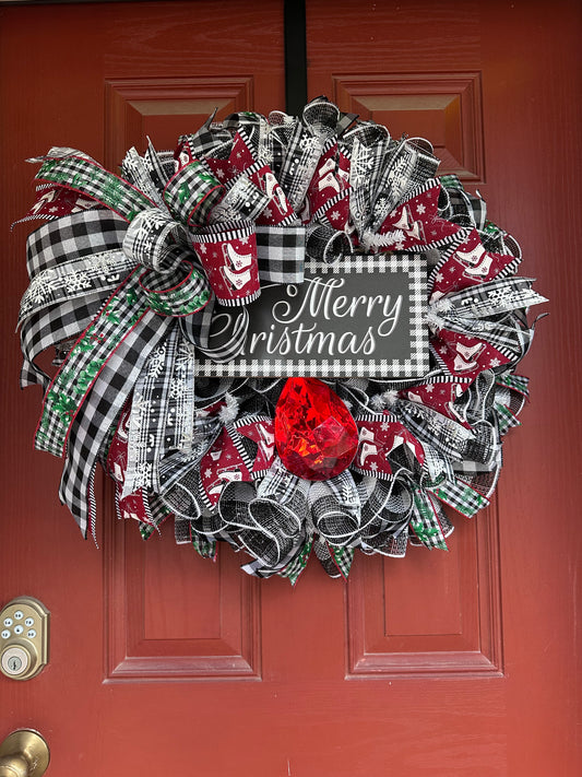 Buffalo Plaid Christmas Wreath