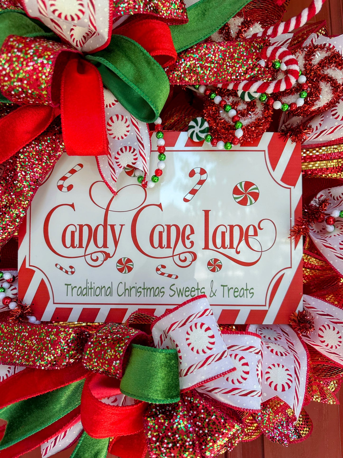 🎄 Candy Cane Lane Christmas Wreath