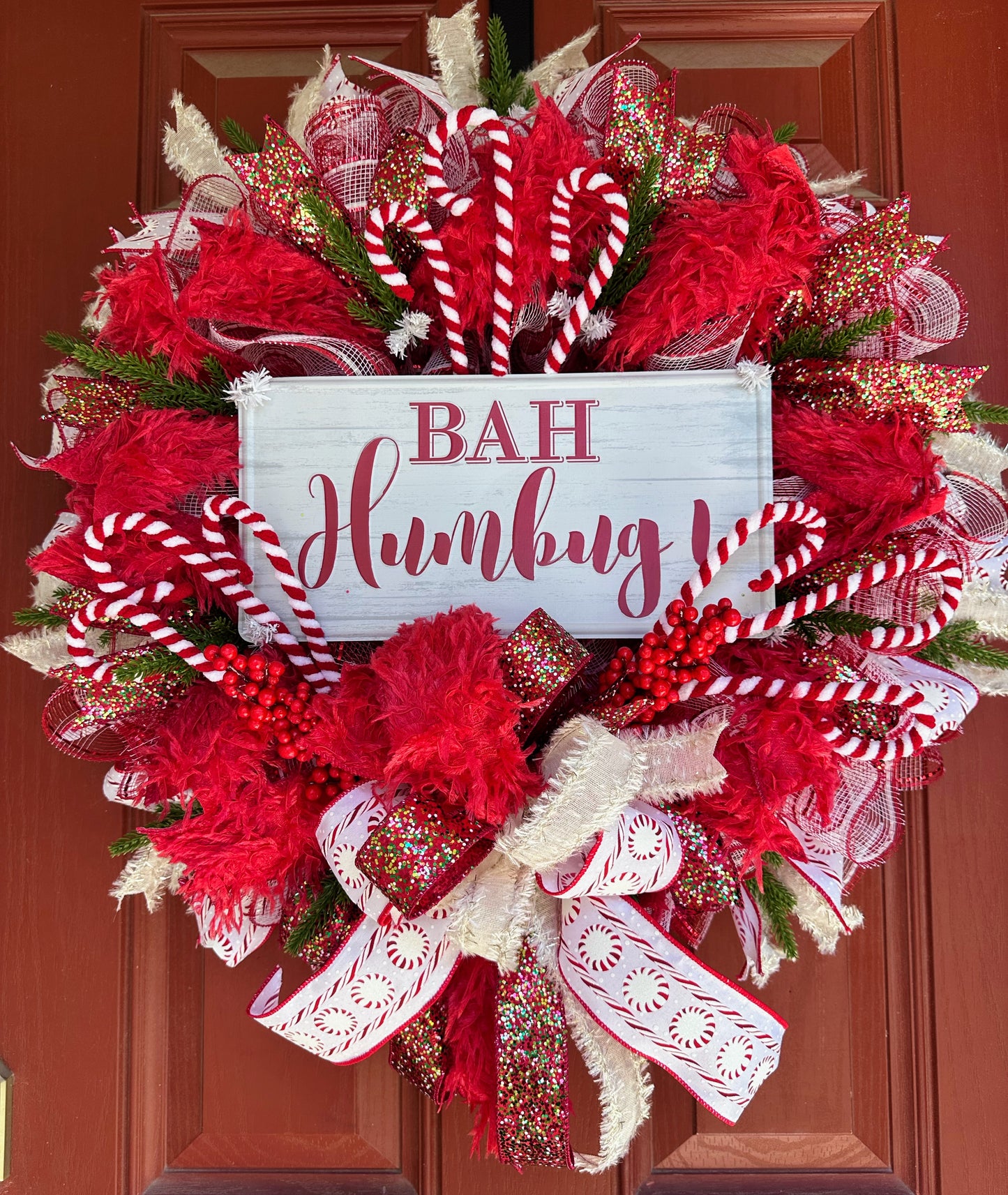 Bah Humbug Christmas Wreath