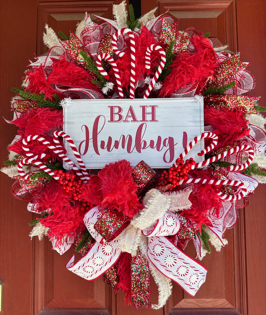 Bah Humbug Christmas Wreath