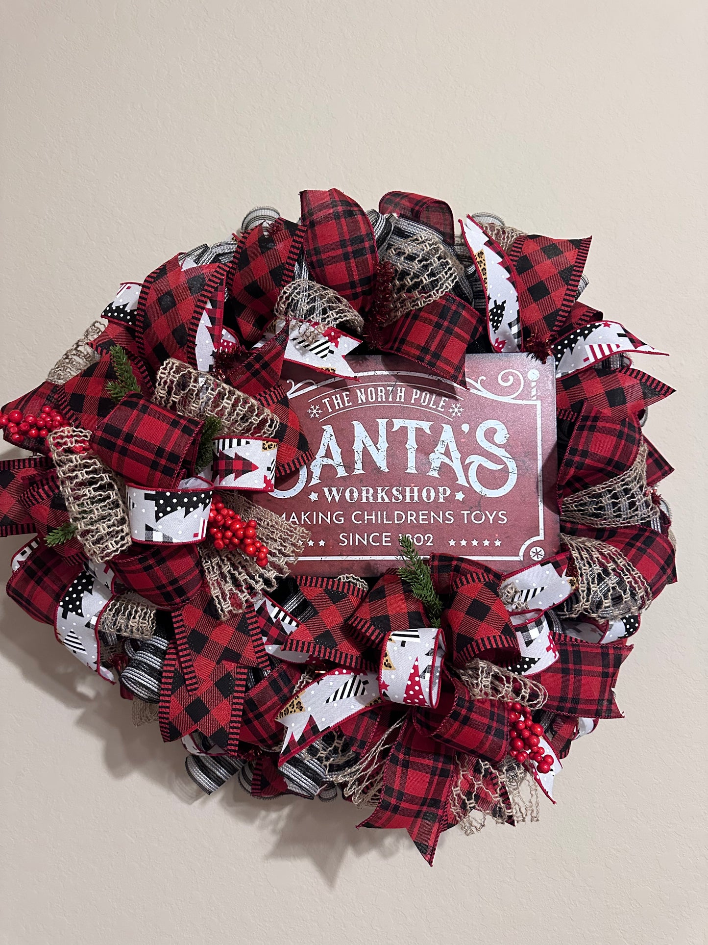 Santa Work Shop Wreath