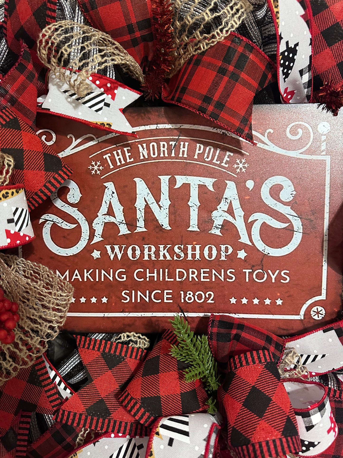Santa Work Shop Wreath