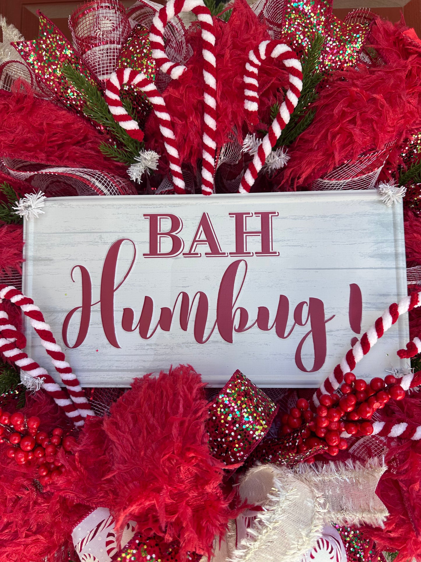 Bah Humbug Christmas Wreath