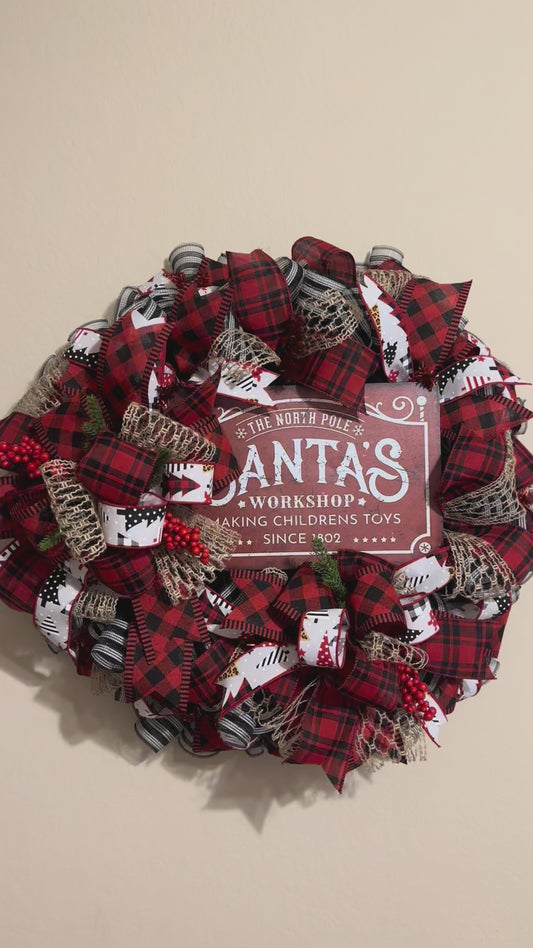 Santa Work Shop Wreath