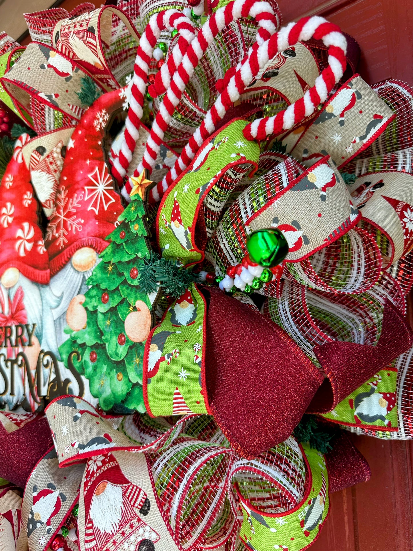 🎅 Whimsical Christmas Gnome Wreath