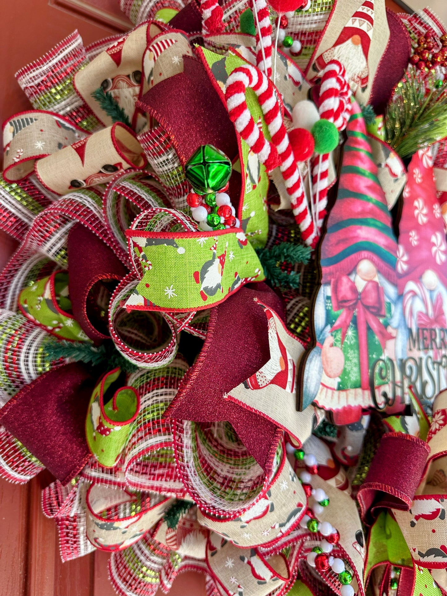 🎅 Whimsical Christmas Gnome Wreath