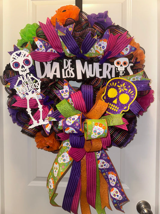 Dia De Los Muertos Wreath