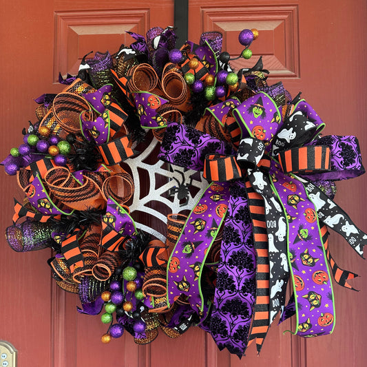 Halloween Spiderweb Wreath