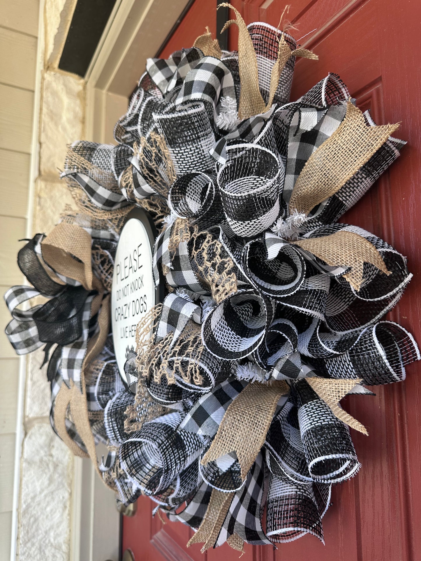 Crazy Dogs live here wreath