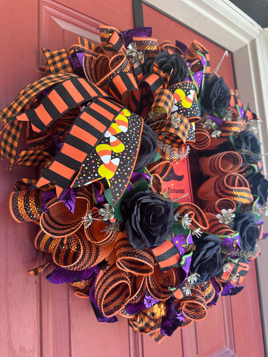 Halloween Witch hat sign wreath